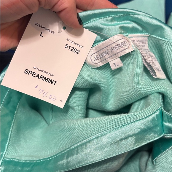 Jeanne Pierre Spearmint V-Neck Top - Picture 6 of 6